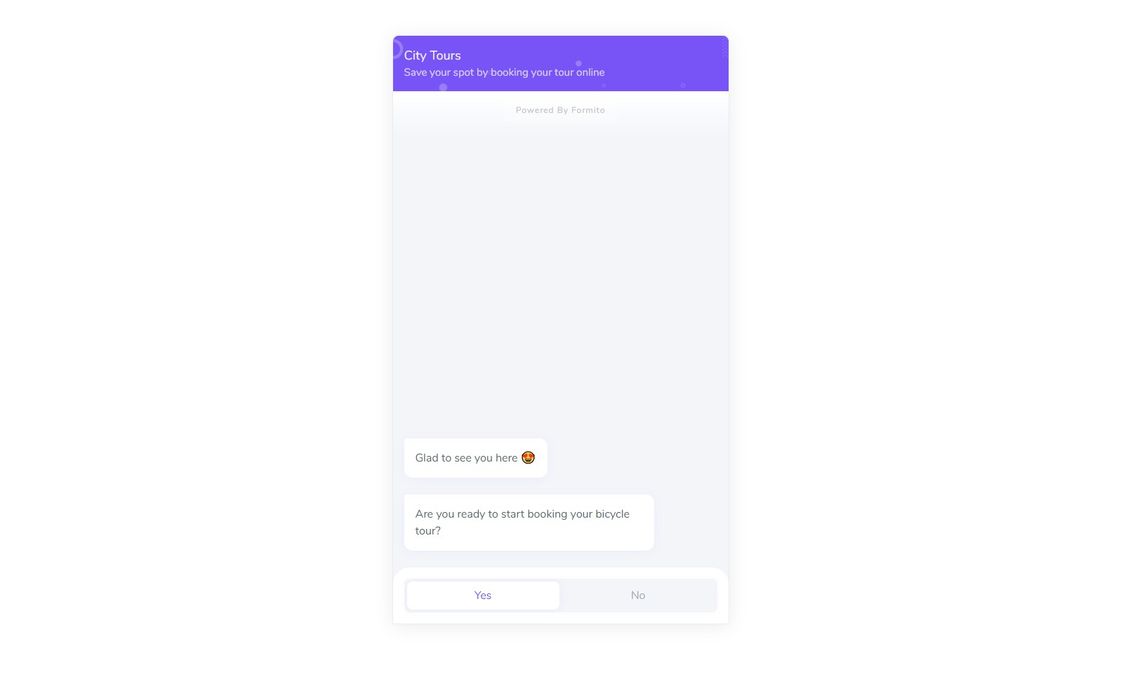 Chatbot landing page